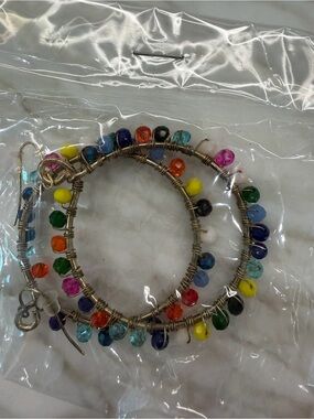 Multicolor Beaded  BuDhaGirl Hoop Earrings - Women Jewelry